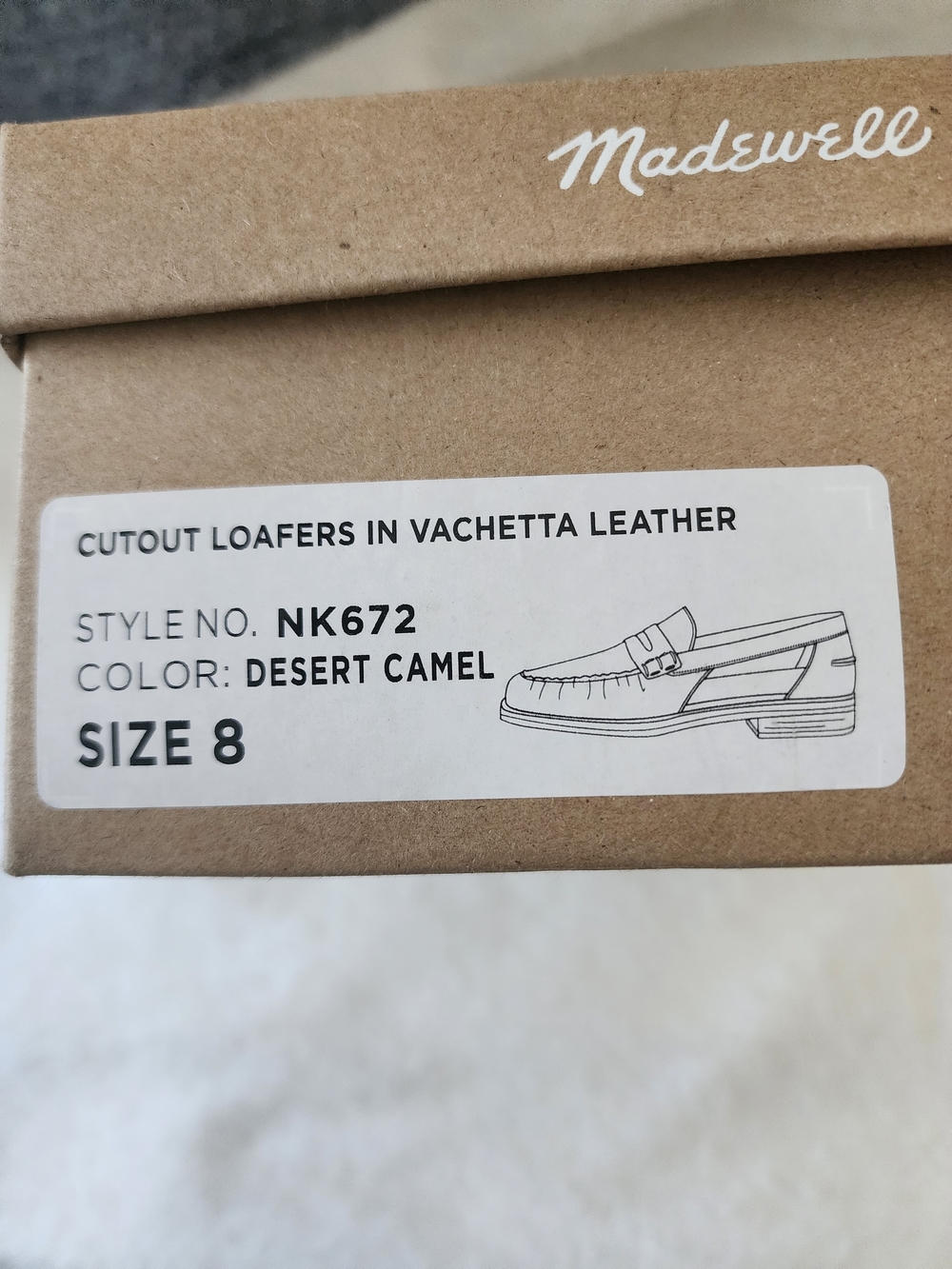 Madewell Cutout Loafers In Vachetta Leather Size 8, Style NK672 - Picture 14 of 15